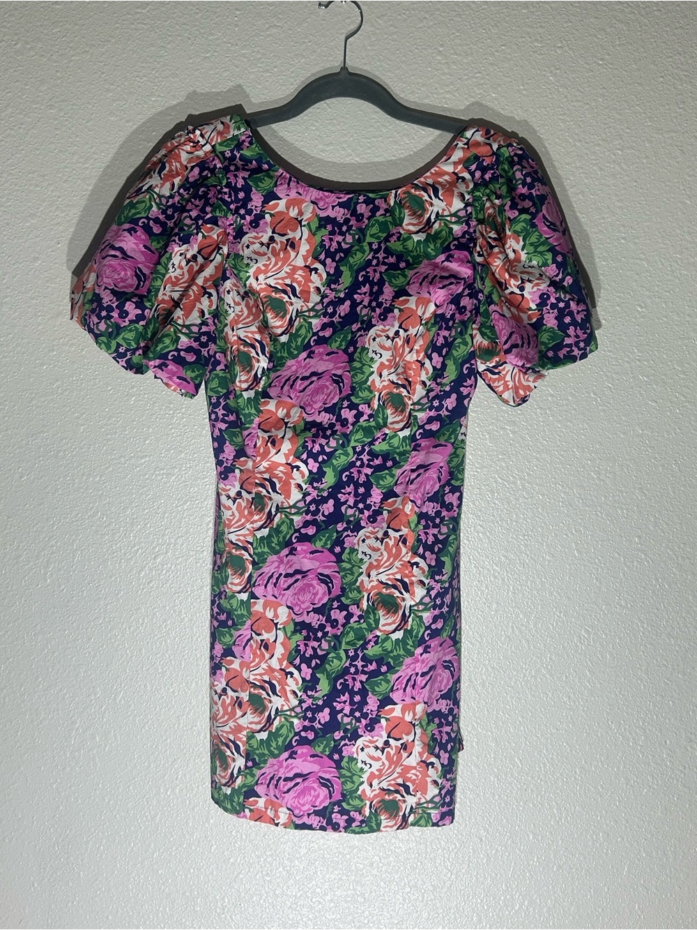 MELLODAY Floral Puff Sleeve Mini Dress